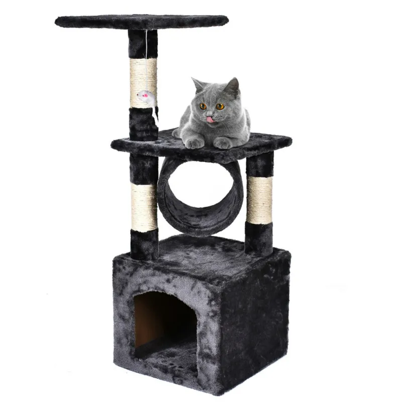 

Cat Tree with Sisal Ropes Deluxe 36'' Plush for Multiple Cats Safe Very large luxury cat tree Cat's Play Center