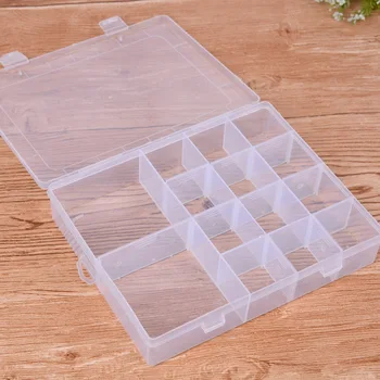 

Nail Art Rectangle Translucent Plastic Storage Box Nail Dotting Drawing Polishing Sponge Buffer Container Case nails tools
