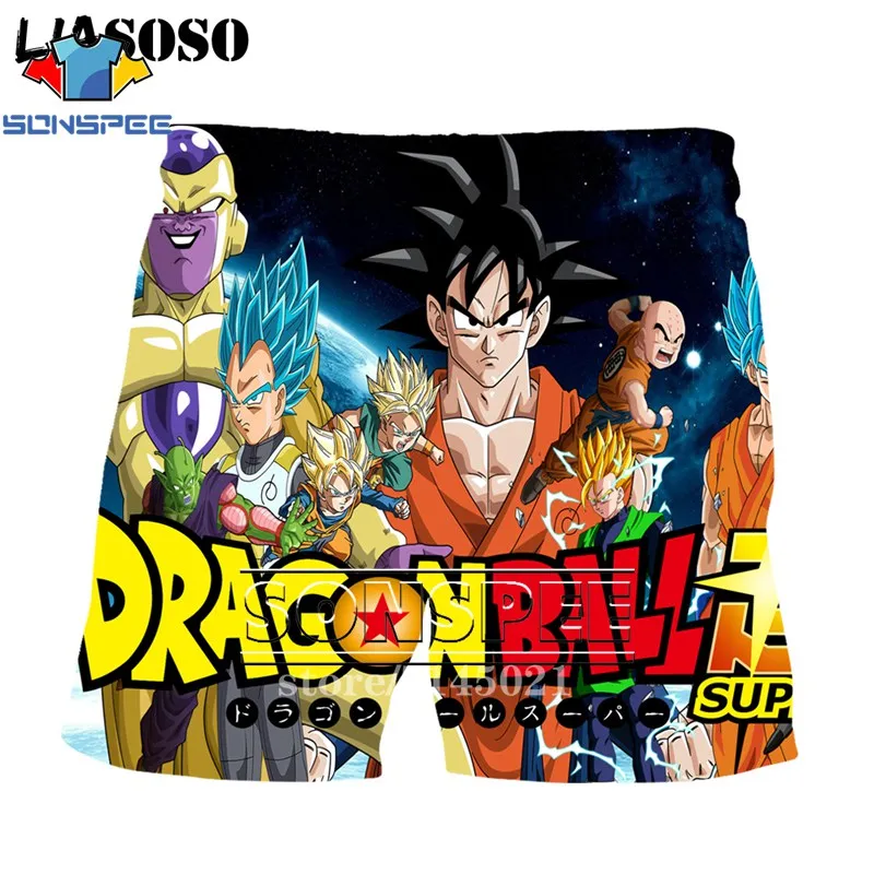 SONSPEE мужские шорты с 3d принтом японского аниме DBZ Dragon Ball Z Son Goku Kakarotto, пляжные повседневные шорты, пляжные шорты D04