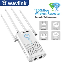 Répéteur Wi fi sans fil AC1200, 1200/5Ghz, 2.4 mb/s, double bande, routeur Gigabit, extension de la portée du réseau/Point d'accès, Booster de Signal 