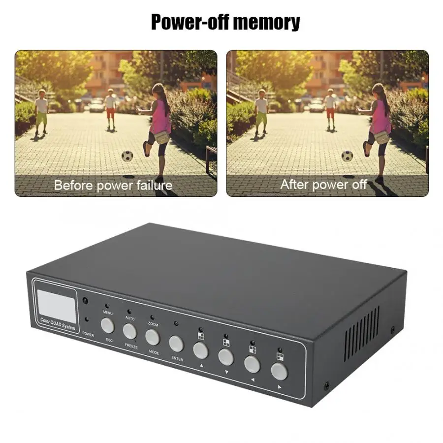 6CH Video Input Splitter Quad High Performance CCTV Processor NTSC/PAL