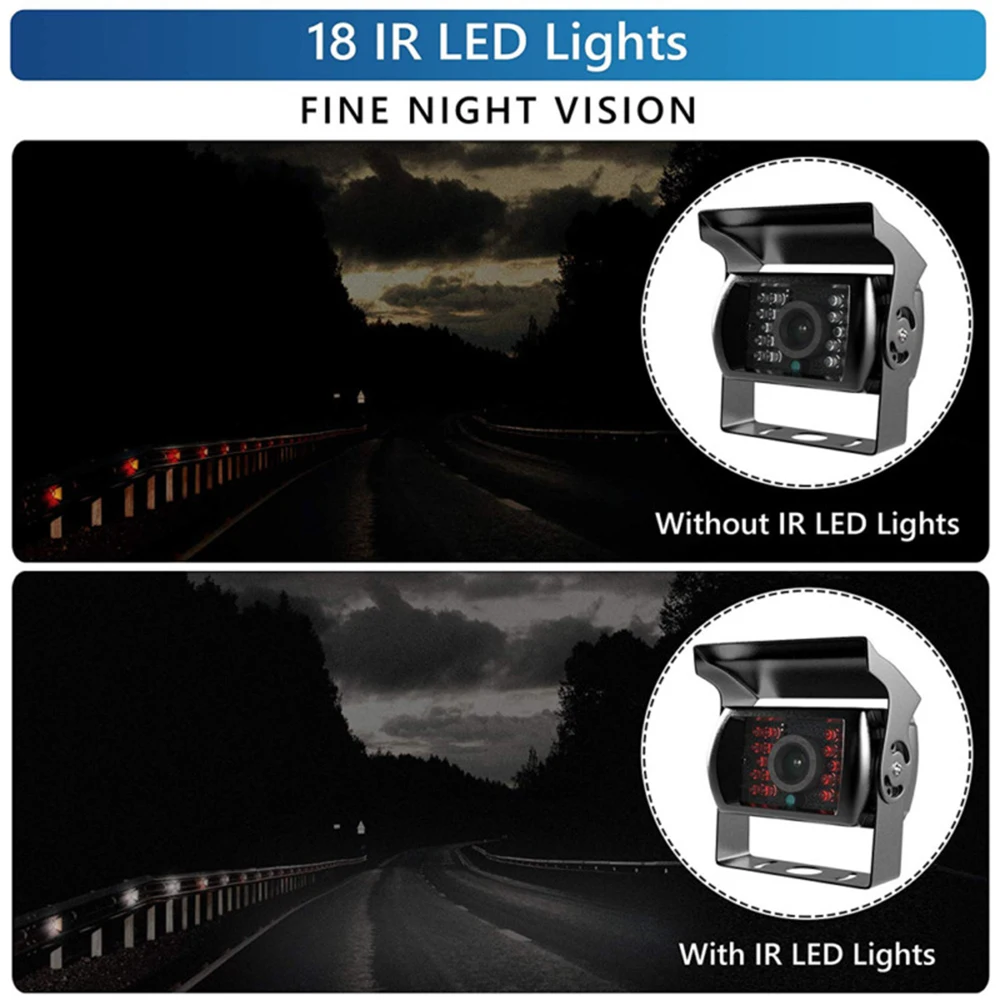 

Wired IR Rear View Backup LED CCD Camera Night Vision+7 Inch Monitor LCD Screen