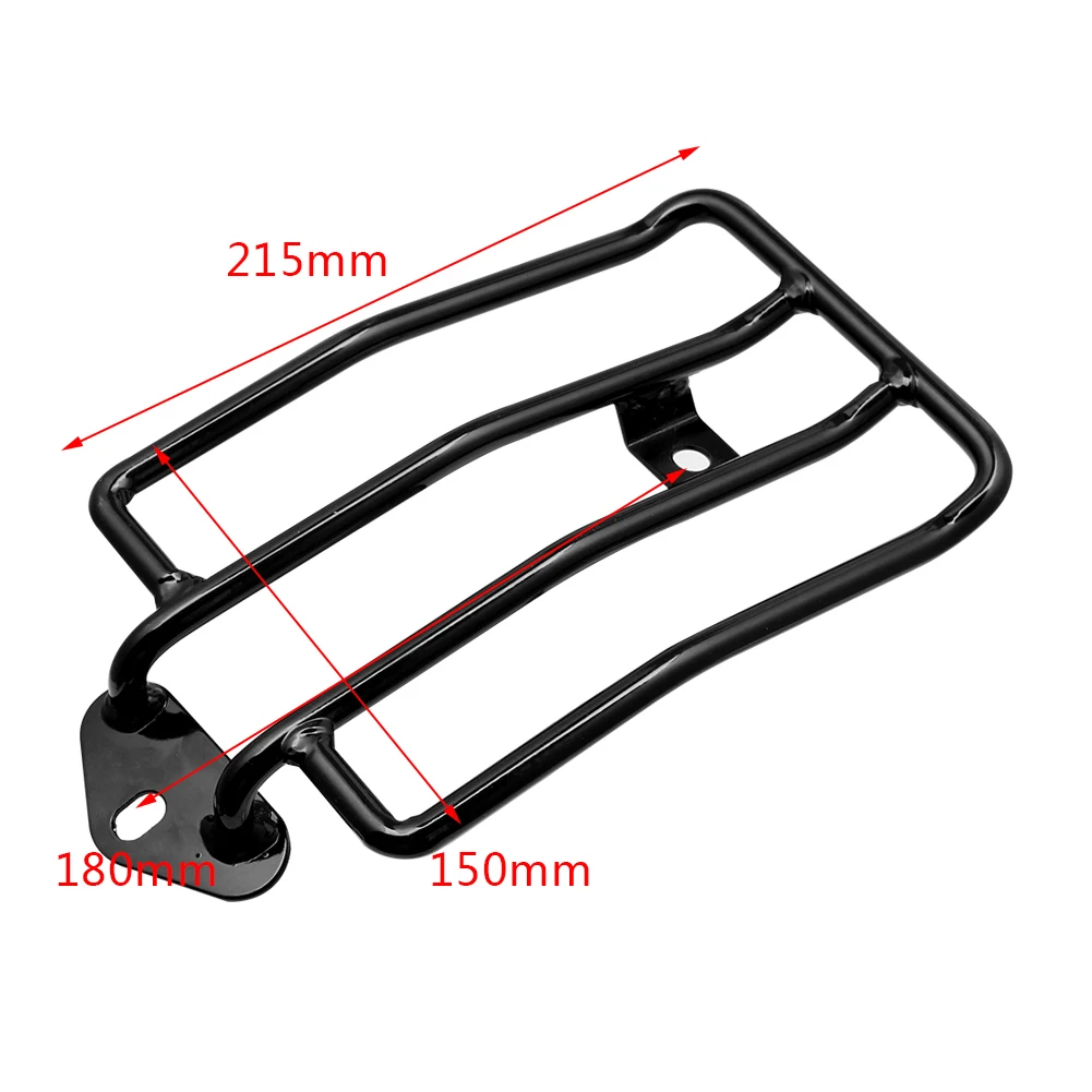 Black Motorcycle Rear Solo Seat Luggage Rack Support Shelf For Harley Sportster Iron XL 883 1200 2004