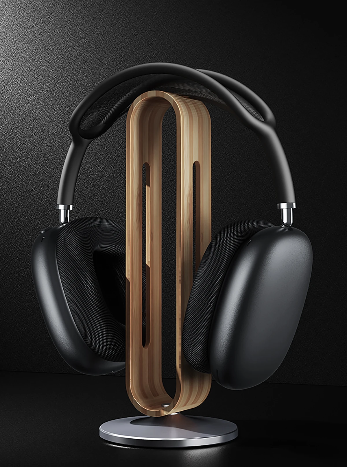 de madeira maciça suporte desktop gaming headset rack exibição cabide