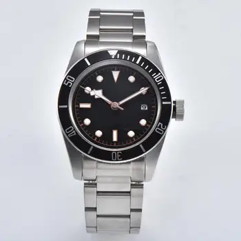 

Automati wristwatch 41mm mineral glass stainless steel case Rotating bezel black sterile dial BAY-03
