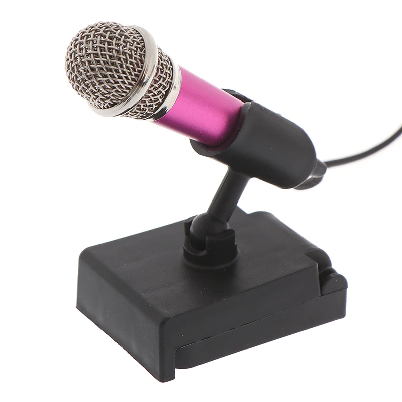 best usb microphone 1Set Portable 3.5mm Stereo Studio Mic KTV Karaoke Mini Microphone For Cell Phone Laptop PC Desktop Small Size mics