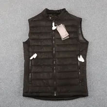 Западный стиль, мужской зимний Повседневный жилет, сплошной цвет, стоячий воротник, оленья кожа, бархатный жилет