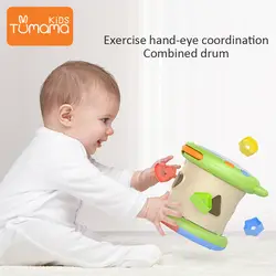 Игрушечный музыкальный инструмент для детей ручной барабан для детей ПЭТ барабанные музыкальные инструменты Детские игрушки 6-12 месяцев