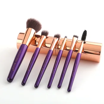 

New Makeup brushes princess rose 6pcs high quality portable beauty product with metal makeup bucket кисти для макияжа