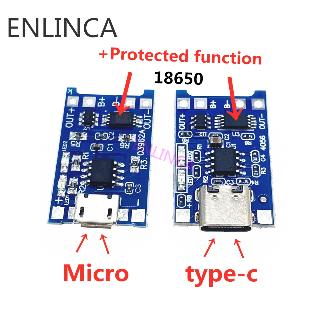 10PCS 5V Micro USB 1A 18650 Lithium Battery Charging Board Charger Module 