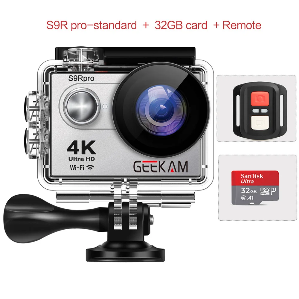 GK-S9RproS-M GEEKAM S9Rpro Экшн-камера Ultra HD 4K 30fps 16MP WiFi 2," Подводный Водонепроницаемый шлем видеокамера s Спортивная камера - Цвет: GK-S9RproS-M