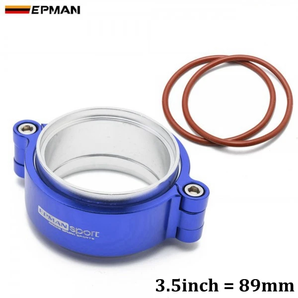 3.5inch 89mm Blue HD вытяжной V-band зажим w Фланцевая система в сборе анодированный зажим для " /2,5"/" /3,5"/" турбо дампа интеркулера Трубы EPKKA-AF - Цвет: 3.5inch 89mm Blue