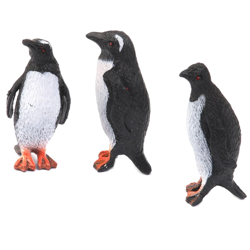 Пластиковый Пингвин океан животное игрушка модель подарок 8 шт черный+ белый