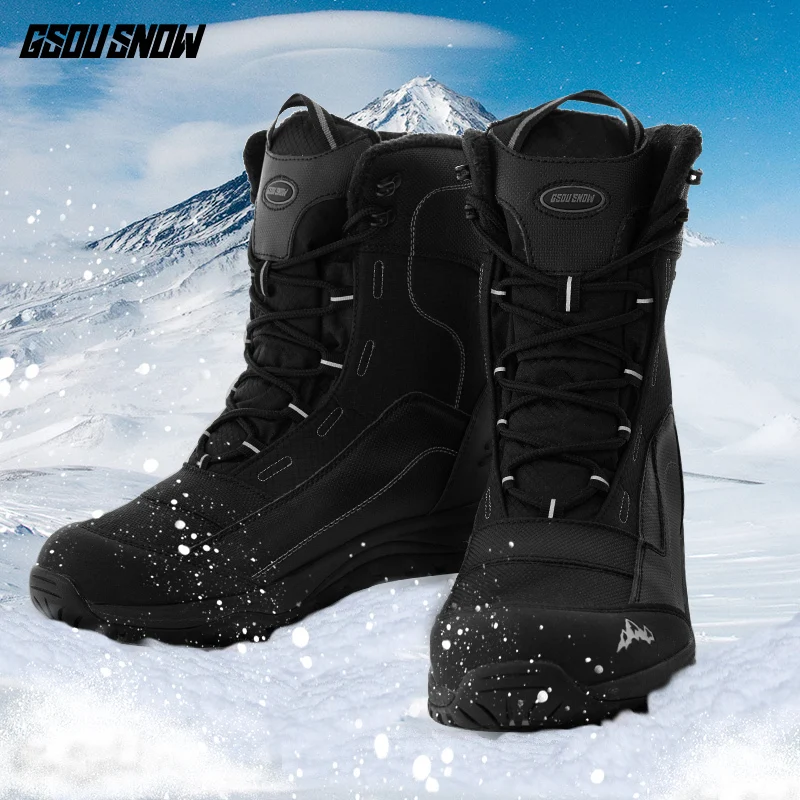Botas de esquí impermeables para hombre, zapatos de esquí de tubo medio,  antideslizantes, cálidos, forro polar, Invierno - AliExpress Deportes y  entretenimiento
