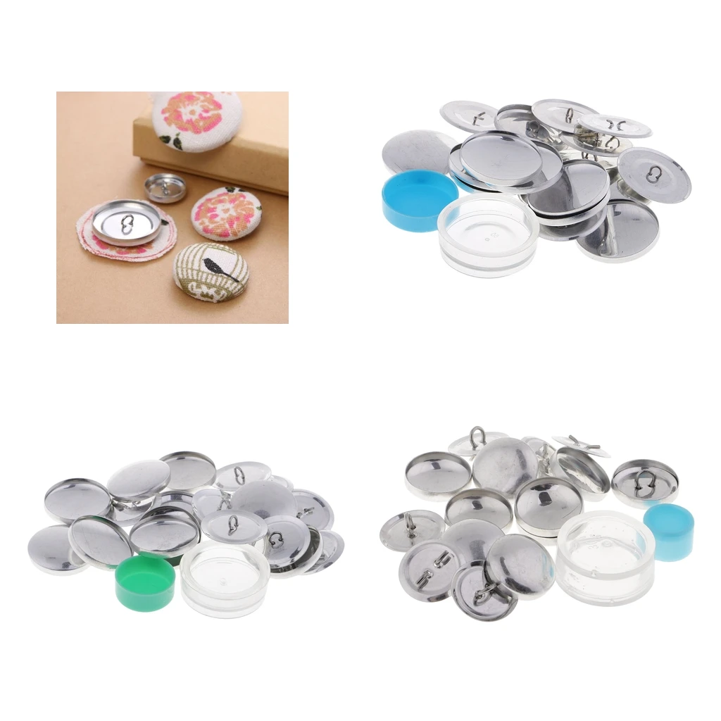 10 Set Machine Press Button Cloth Button Base Semi-finished Craft DIY