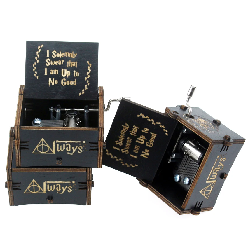Музыкальная шкатулка 18 Note Windup Заводной механизм гравировка на дереве Музыкальная Коробка, Рождественский музыкальный подарок, подарок на день рождения для влюбленных