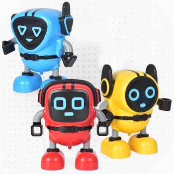 

Robot Gyroscopes Toys Detachable Tops 3-Modes Wind-up Car Launching Mode Robots Gyro Pull Back Robot Toys for Children Kids Gift