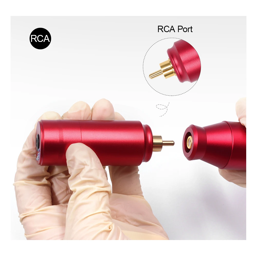 Беспроводной блок питания для тату RCA разъем мини цифровая батарея ротационный