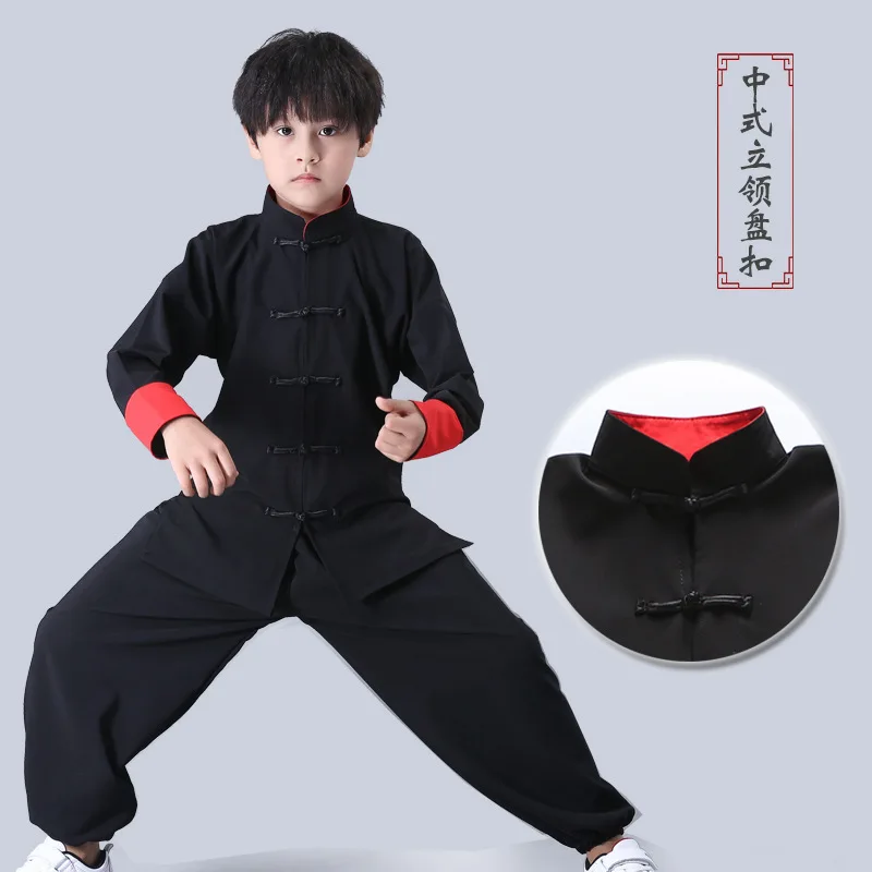 Boys and girls martial arts clothing practice clothing Chinese Kung Fu Tai Chi long sleeve training performanc tai chi clothing chinese traditional costume