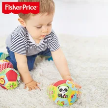 Fisher-Price F0806 животных познавательная для маленьких детей, размерный ряд ручной мяч игрушка мяч погремушки 4-дюймовый детские игрушки тканевый мячик