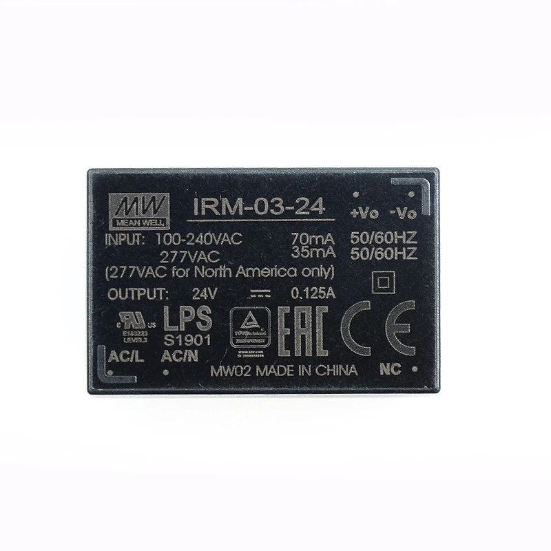 IRM-01/02/03/05/10 meanwell power supply ac dc 3.3/5/12/15/24V class 2 design smps Waterproof dustproof miniature-3