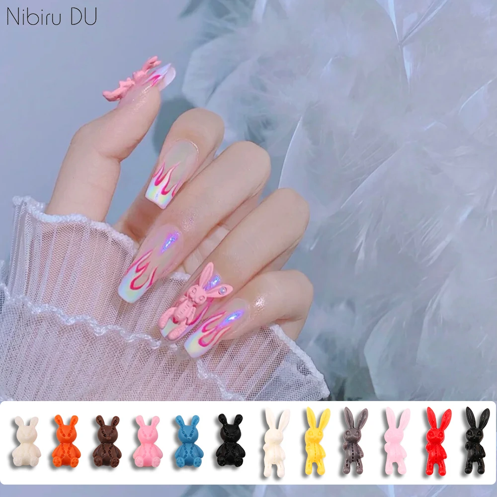 Halloween Nail Decoration New Resin Sweet Funeral Skull Rabbit 3D Design  Nail Art Accessories Parts Decoration Supplies|Rhinestones & Decorations| -  AliExpress
