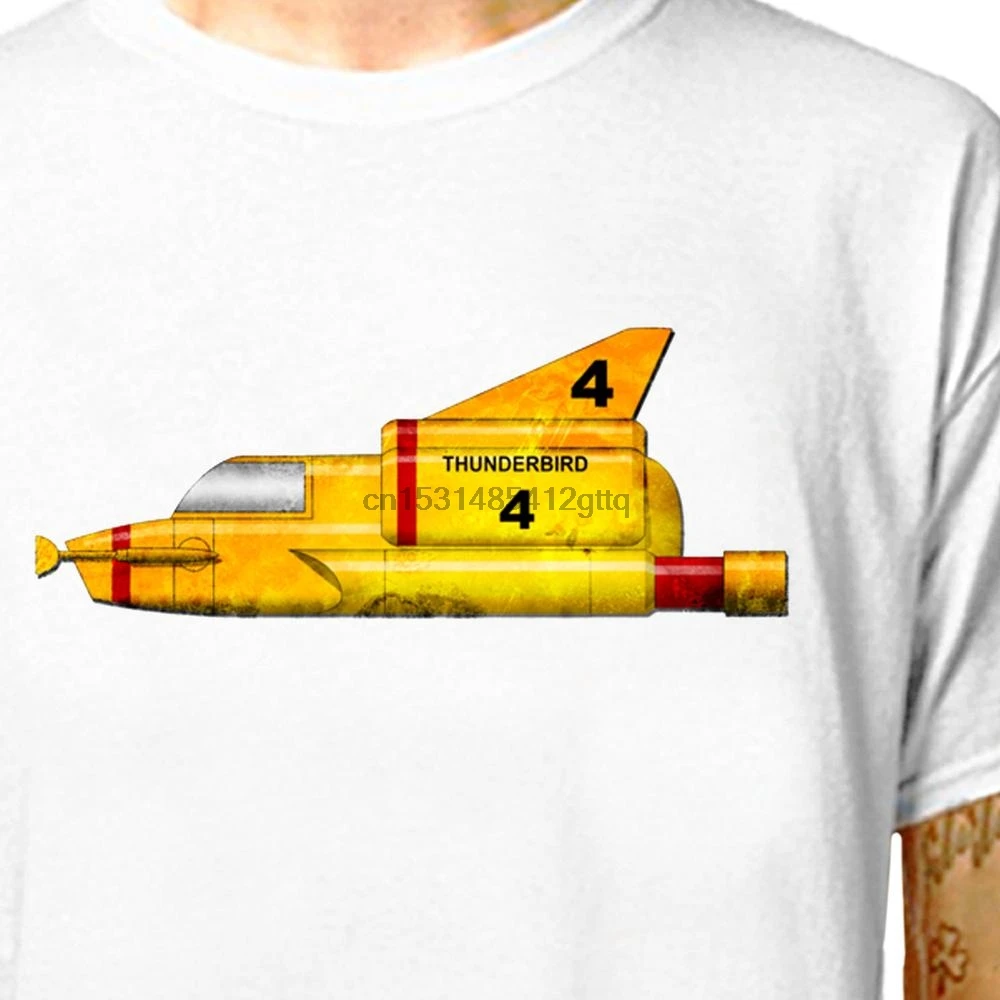 T SHIRT Thunderbird Four 100% Cotton Tees (LazyCarrot) captain scarlet stingray fireball xl5 ufo joe 90 supercar | Мужская одежда