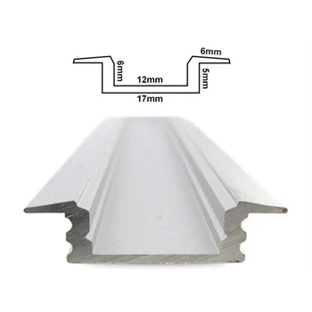 

LEDLUX BA2507 Raceway profile bar Led aluminum anodized square downlight Slim for Led strip up to 12mm 1 meter