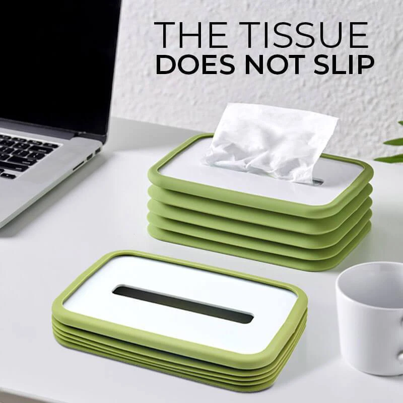 Silicone Foldable Paper Facial Tissues Box Free Retractable Capacity Tissue Box Simple Bathroom And Kitchen Folding Tissue Box
