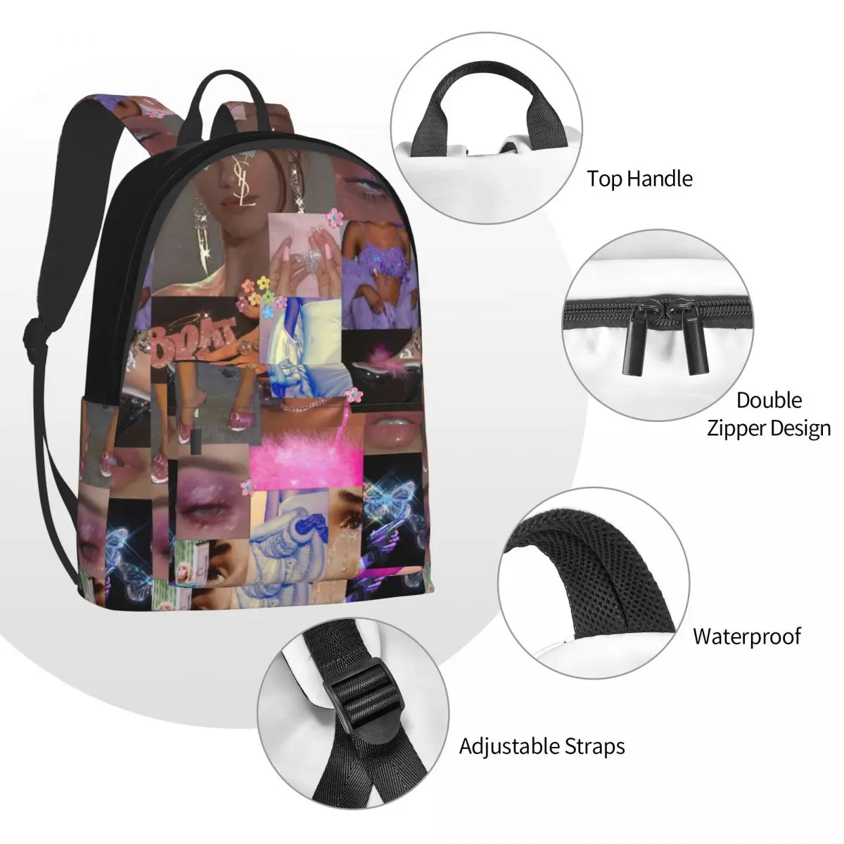 Vintage Backpacks Team Cyber Y2K 