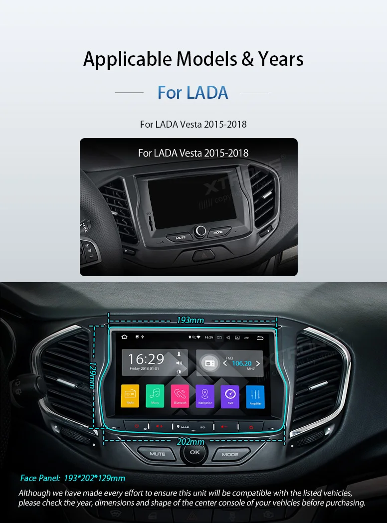 Cheap XTRONS Russian Menu 8" Android Car Stereo Player Radio GPS Navigation HDMI WIFI DAB+for LADA Vesta 2015 2016 2017 2018 NO DVD 2