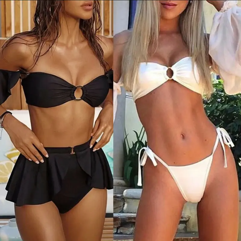 Women Bikini Separate Female Swimsuit Bandage Push-Up Padded Triangle Beach Swimwear Swimsuit Bathing Suit maillot de bain femme Women Bikini Separate Female Swimsuit Bandage Push-Up Padded Triangle Beach Swimwear Swimsuit Bathing Suit maillot de bain femme