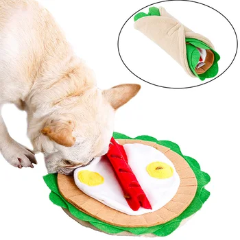 

Thin Burrito Sniff Dog Training Toy IQ Dog Training Play Sniff Pet Supplies Puzzle Slow Food Dog Bowl Toy