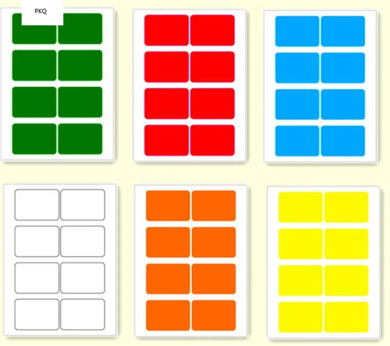 Желтая этикетка наклейка белая этикетка зеленая запись именная наклейка синие чистые липкие стикеры Красная этикетка оранжевый ребенок стикер для канцелярских товаров - Цвет: 12Sheet-Blue-25x38mm