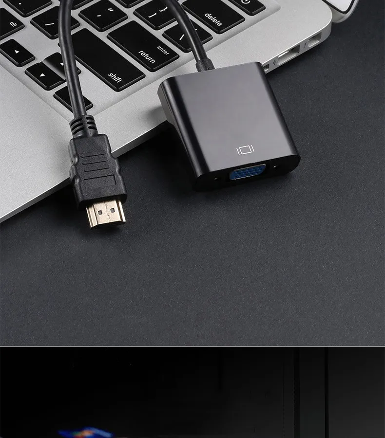 Высокое качество HDMI в VGA адаптер мужской в Famale конвертер адаптер 1080P цифро-аналоговый видео аудио для ПК ноутбук планшет