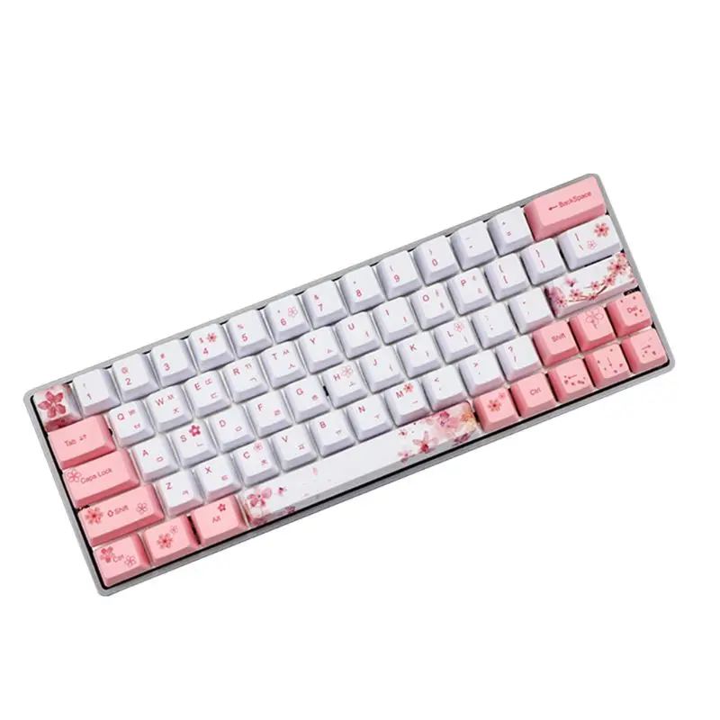 73 Keys OEM PBT Keycaps Full Set Mechanical Keyboard Keycaps PBT Dye-Sublimation Cherry Blossom Keycaps Korean Japanese 73 Keys OEM PBT Keycaps Full Set Mechanical Keyboard Keycaps PBT Dye-Sublimation Cherry Blossom Keycaps Korean Japanese
