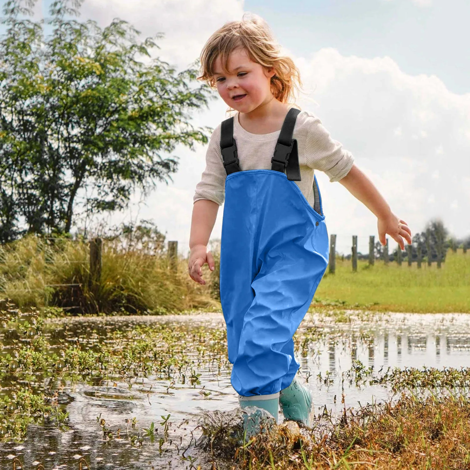 ToddlerKidsBoysGirlsRainDungareesWindproofWaterproofMud