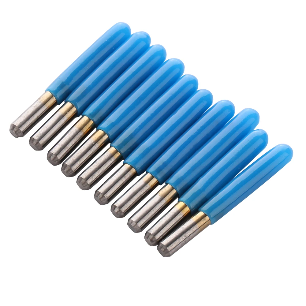

10pcs 0.1mm 10/20 Degree Flat Bottom PCB Engraving Bits Titanium Coated Carbide CNC Router Tool for Workshop Machine Mould Tool