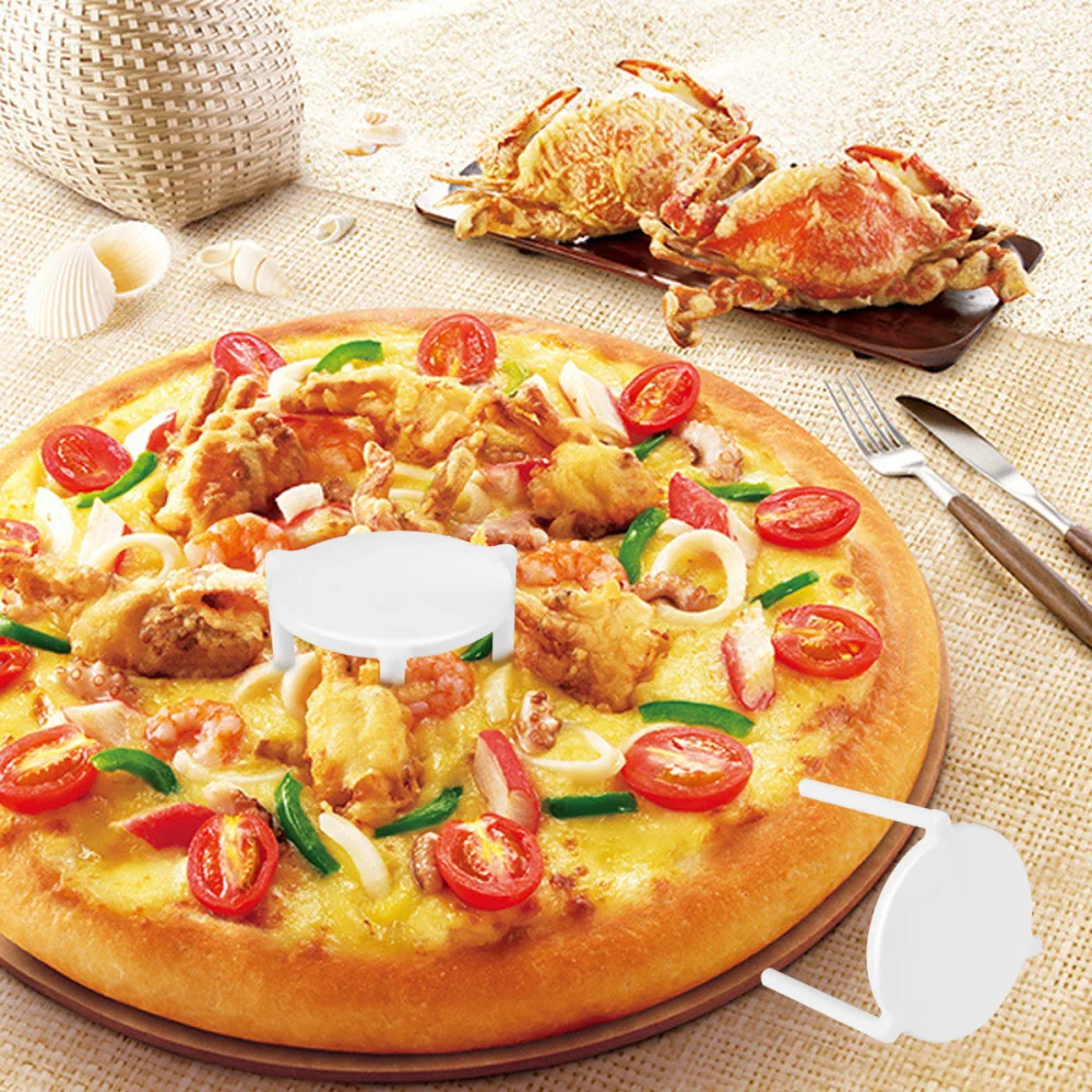 

100pcs Pizza Saver Stand White Plastic Tripod Stack for Restaurant Container