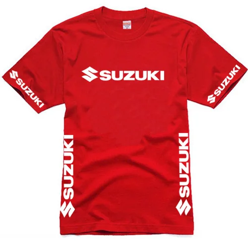 Летняя новая мода для Suzuki Motorsport GSX ROOD R для SUZUKI MOTO Team Логотип Футболка Мужская хлопковая футболка с коротким рукавом - Цвет: Красный