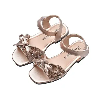 

kids Cute shoes for girls princess bow leather shoes fashion solid color flat beach sandal toddler girl shoes children sneakers