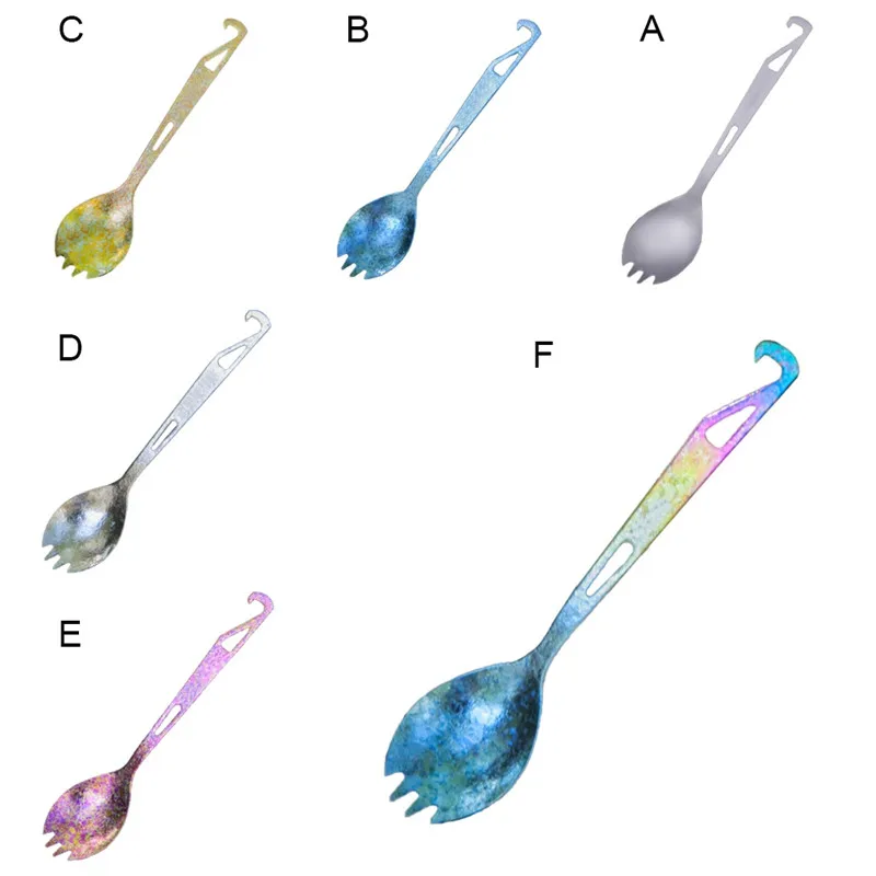 Открытый титановый Spork с открывалкой для бутылок для походный титановый столовый прибор для путешествий кемпинга пикника