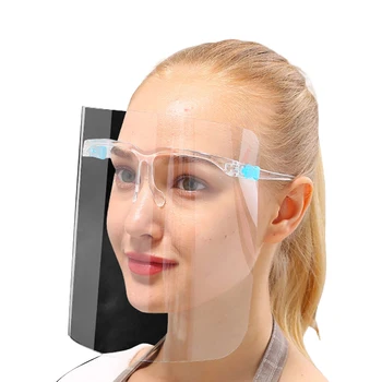 

Pudcoco Unisex Gender Newest Anti-foam Transparent Face Shield Masks Caps Clear Pattern Type Protected Hats with Goggles