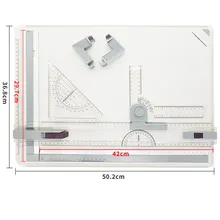  Professional A3 Drawing Table Technical Board with Drawing Head Machine Portable Painting Drawing Ruler Drafting Supplies Tool 