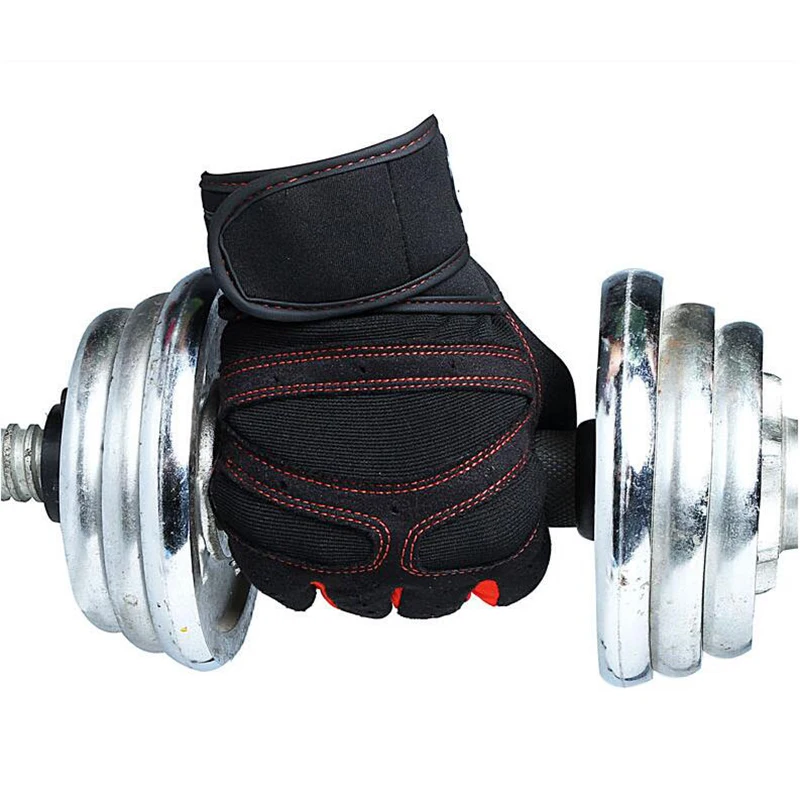 Anti Slip Weight Lifting Gloves Half Finger Wrist Support Body Building Training Sports Exercise Sport Workout Breathable Gym