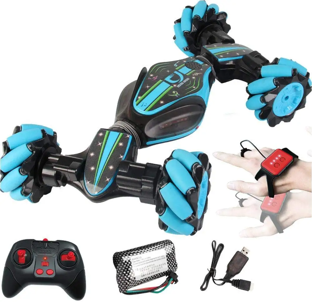 

RCtown Control Stunt Toy Car 2.4G Gesture Sensing Car Drive Off-Road 45 Minutes Standby Suitable for Any Terrain Children Gift