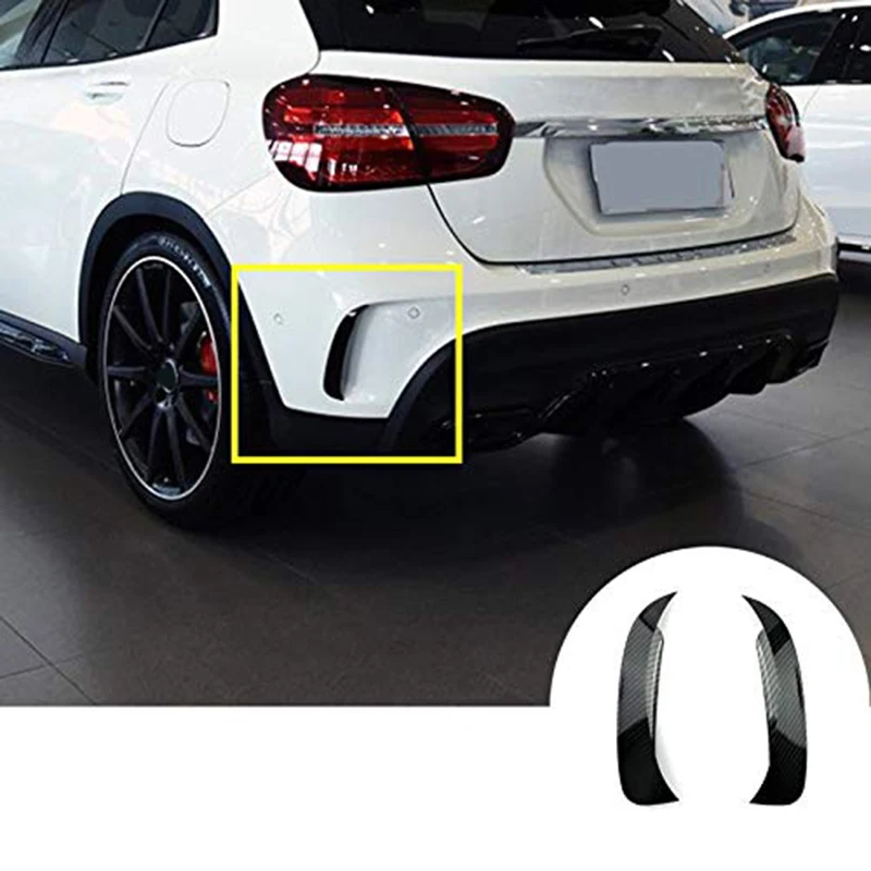 Black Задний бампер спойлер вентиляционное отверстие Накладка для Benz Gla X156 Gla45 Amg 2013 - Цвет: Black