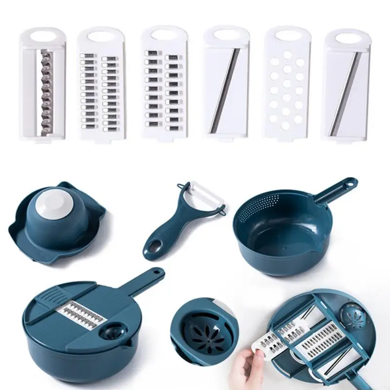 1 Pc New 9 In Multifunction Magic Rotate Vegetable Fruit Cutter Grater W/Washing Basket Utter Dropshipping | Дом и сад
