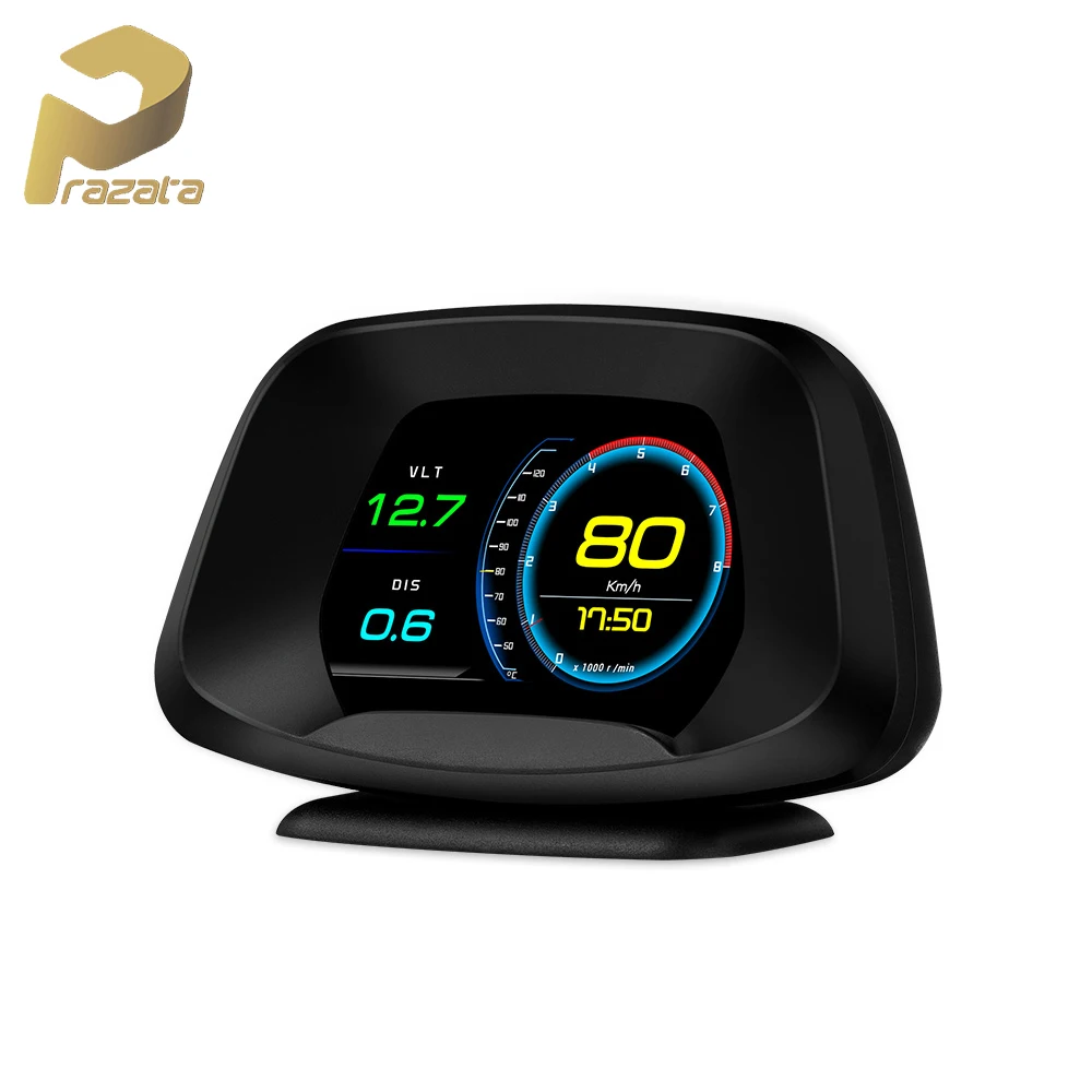 Автомобильный HUD-дисплей OBD2 GPS P19 цифровой дисплей сканер данных автомобиля