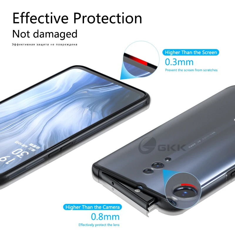 GKK чехол для OPPO Reno защитный чехол Ультратонкий полупрозрачный задний матовый чехол для ПК для OPPO Reno чехол Coque Funda